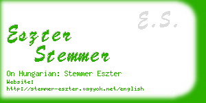 eszter stemmer business card